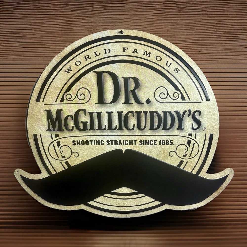 New Dr. McGillicuddy`s Liquor 24" Aluminum Sign. Collectible Bar Decor/Man Cave.